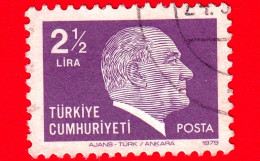 TURCHIA - Usato - 1979 - Kemal Ataturk - Definitive (1979-1981) - 2 ½ - Gebruikt