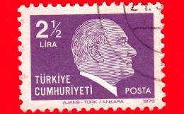 TURCHIA - Usato - 1979 - Kemal Ataturk - Definitive (1979-1981) - 2 ½ - Used Stamps