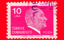 TURCHIA - Usato - 1979 - Kemal Ataturk - Definitive (1979-1981) - 10 - Usati