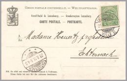 LUXEMBOURG - 1911 Privately Printed Postcard - ALBERT WÜRTH - Lux-Ville II To Echternach - 1907-24 Ecusson