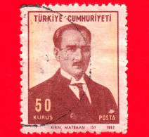 TURCHIA - Usato - 1968 (1967) - Kemal Ataturk - 50 - Usados