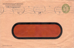 DENMARK - ENVELOPE STATSTELEGRAFVAESENET 1922 / *457 - Dienstmarken