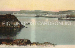 JERSEY ST HELIER ENTRANCE TO HARBOUR OLD COLOUR POSTCARD LL LEVY NO 27 - St. Helier