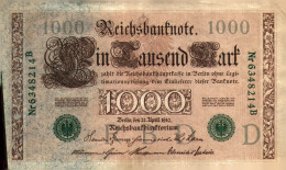 Billet > Allemagne > Voir Le Scan >  Reichsbanknote >1910>1 000 Mark Vert > Réf:C 04 - 1000 Mark