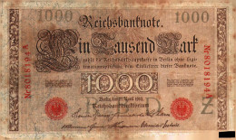 Billet > Allemagne > Voir Le Scan >  Reichsbanknote >1910>1 000 Mark Rouge > Réf:C 04 - 1.000 Mark