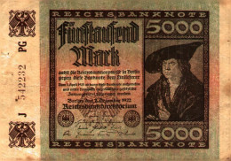 Billet > Allemagne > Voir Le Scan >  Reichsbanknote >1922>5000 Mark  > Réf:C 04 - 5.000 Mark