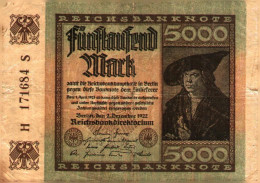 Billet > Allemagne > Voir Le Scan >  Reichsbanknote >1922>5000 Mark  > Réf:C 04 - 5000 Mark