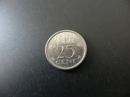 Netherlands 25 Cent 1948 - 25 Centavos