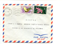 CAMEROUN - Affranchissement Sur Lettre Par Avion - Fleurs / Fruits Ananas - Cameroon (1960-...)