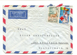 SENEGAL - Affranchissement Sur Lettre Par Avion Pour L'Allemagne - Croix Rouge / Faune - Sénégal (1960-...)