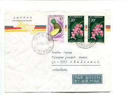 CAMEROUN - Affranchissement Sur Lettre Par Avion Pour La Suisse - Fleurs / Fruits Ananas - Kamerun (1960-...)