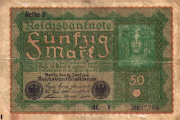 Billet > Allemagne > Voir Le Scan >  Reichsbanknote >1919 >Reihe 2  > 50  Mark  > Réf:C 04 - 50 Mark