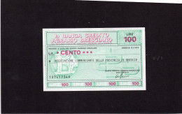 Miniassegno Istituto Di Credito Agrario Bresciano - Brescia 1978 - Ohne Zuordnung