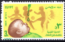 Egypt 1984 World Health Day. Anti-poliomyelitis Campaign Unmounted Mint. - Unused Stamps