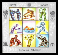 Egypt 1988 Olympics Souvenir Sheet Unmounted Mint. - Ongebruikt