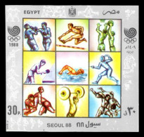 Egypt 1988 Olympics Souvenir Sheet Unmounted Mint. - Neufs