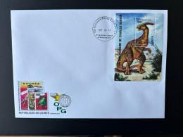 Guinée Guinea 2009 Mi. Bl. 1737 FDC Surchargé Overprint Dinosaures Dinosaurier Dinosaurs Anniversaire De Charles Darwin - Préhistoriques