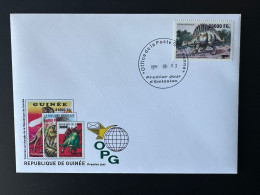 Guinée Guinea 2009 Mi. 6775 FDC Surchargé Overprint Dinosaures Dinosaurier Dinosaurs 200e Anniversaire Charles Darwin - Prehistorics