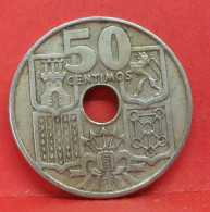 50 Centimos 1949 étoile 56 - TTB - Pièce Monnaie Espagne - Article N°2217 - 50 Centiem