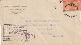 Guantanamo Cuba 1931 Registered Cover Mailed - Brieven En Documenten