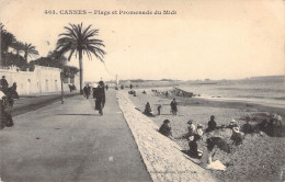 FRANCE - 06 - CANNES - Plage Et Promenade Du Midi - Carte Postale Ancienne - Cannes