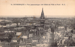 FRANCE - 59 - DUNKERQUE - Vue Panoramique Côté Hôtel De Ville Et Port - EC - Carte Postale Ancienne - Dunkerque