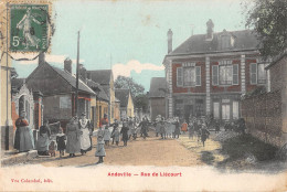 CPA 60 ANDEVILLE / RUE DE LIECOURT / EPICERIE / BUVETTE - Altri & Non Classificati