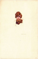 PC ARTIST SIGNED, NANNI, ITALIAN, GLAMOUR LADY, DOG, Vintage Postcard (b48279) - Nanni