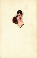 PC ARTIST SIGNED, NANNI, ITALIAN, GLAMOUR COUPLE, Vintage Postcard (b48358) - Nanni