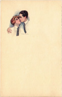 PC ARTIST SIGNED, NANNI, ITALIAN, GLAMOUR COUPLE, Vintage Postcard (b48418) - Nanni