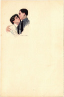 PC ARTIST SIGNED, NANNI, ITALIAN, GLAMOUR COUPLE, Vintage Postcard (b48415) - Nanni