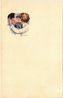 PC ARTIST SIGNED, NANNI, ITALIAN, GLAMOUR COUPLE, Vintage Postcard (b48420) - Nanni
