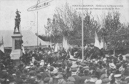 CPA 60 PONT SAINTE MAXENCE / CEREMONIE DE L'INAUGURATION DU MONUMENT DES VETERANS AU CHAMP DE MARS - Other & Unclassified