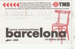 Ticket  Metro Subway Barcelona TMB - FGC - 1999-2000? - Europe