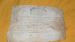 MANUSCRIT EN VELIN DE 1615 ?..A IDENTIFIER CACHET DE GENERALITE DE POITIERS ?... - Manuscrits