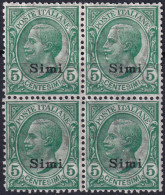 Italy Aegean Simi 1912 Sc 2 Egeo Sa 2 Block MH* Some Gum Crazing - Aegean (Simi)