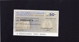 Miniassegno Banca Popolare Di Milano - Milano 1977 - Unclassified