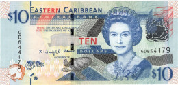 CARAIBES ORIENTALES 10 DOLLARS UNC ND GD644179 - East Carribeans