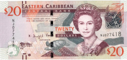 CARAIBES ORIENTALES 20 DOLLARS UNC ND  NJ077418 - Caraibi Orientale