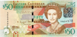 CARAIBES ORIENTALES 50 DOLLARS UNC ND  SR684978 - Caraibi Orientale