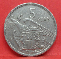 5 Pesetas 1957 étoile 72 - TTB - Pièce Monnaie Espagne - Article N°2356 - 5 Pesetas