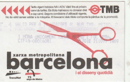 Ticket  Metro Subway Barcelona TMB - FGC - 1999-2000? - Europe