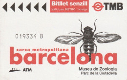 Ticket  Metro Subway Barcelona TMB - FGC - 19XX-20XX? - Europe