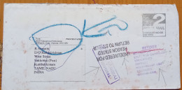 GREAT BRITAIN-INDIA 2006, RETURN TO SENDER, COVER 3 DIFF CACHET, UNDELIVERED, RLO MUMBAI FOR DISPOSAL, RETOUR DIFF REAS - Lettres & Documents