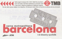 Ticket  Metro Subway Barcelona TMB - FGC - 19XX-20XX? - Europe