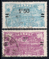 GUYANE Timbres-poste n°104 & 105  Oblitérés TB  Cote : 4€00 - Oblitérés