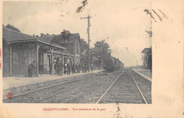 CPA 60 GRANDVILLERS VUE INTERIEUR DE LA GARE / TRAIN EN GARE / LOCOMOTIVE - Sonstige & Ohne Zuordnung