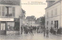 CPA 60 GOUVIEUX / LA SORTIE DES IMPRIMEURS SUR ETOFFES - Sonstige & Ohne Zuordnung