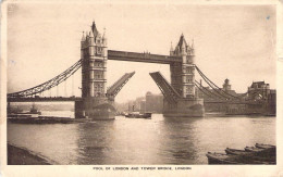 ENGLAND - LONDON - Pool Of London And Tower Bridge  - Carte Postale Ancienne - Andere & Zonder Classificatie
