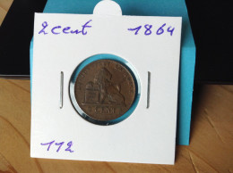 België Leopold I 2 Cent 1864. (Morin 112) - 2 Cents